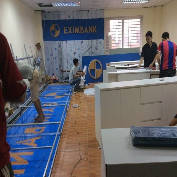 dự án thi công nội thất eximbank